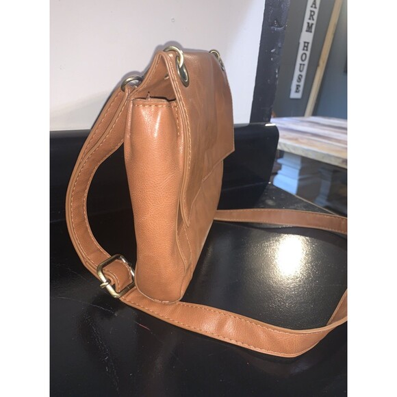 Joy Susan Jackie Large Flap Sueded Medium Crossbody Handbag (Whiskey) - Picture 7 of 7